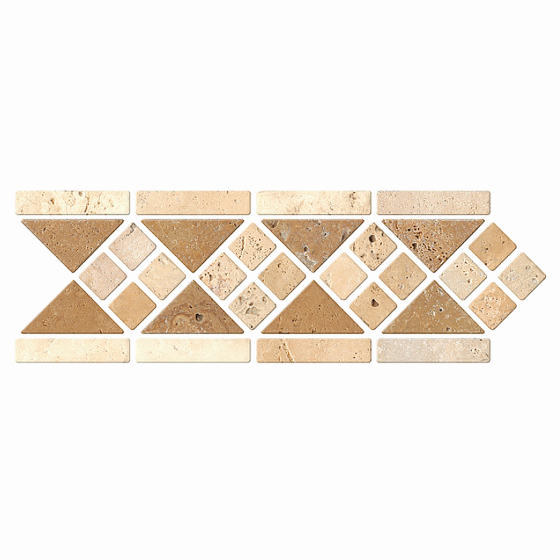 Декор Mosaico Provance 10X30,5, незаполненный травертин