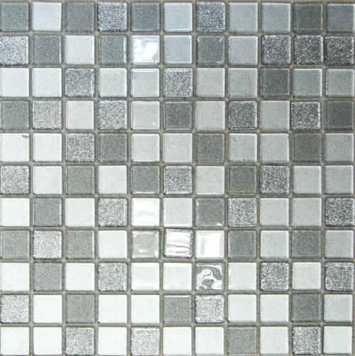 Мозаика Shine Silver (стекло) 25*25 300*300