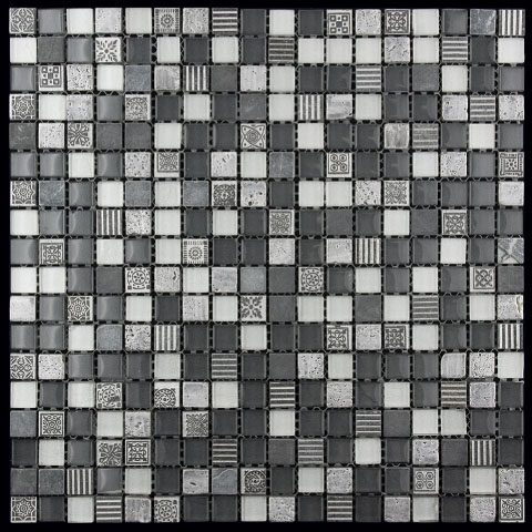Мозаика BDA-1514 мозаика Стекло+Мрамор+Агломерат 15х15 298х298
