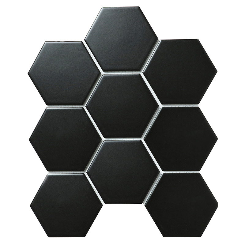 Кер. мозаика Hexagon big Black Matt (FQ83000/SBH4810) 256х295х6