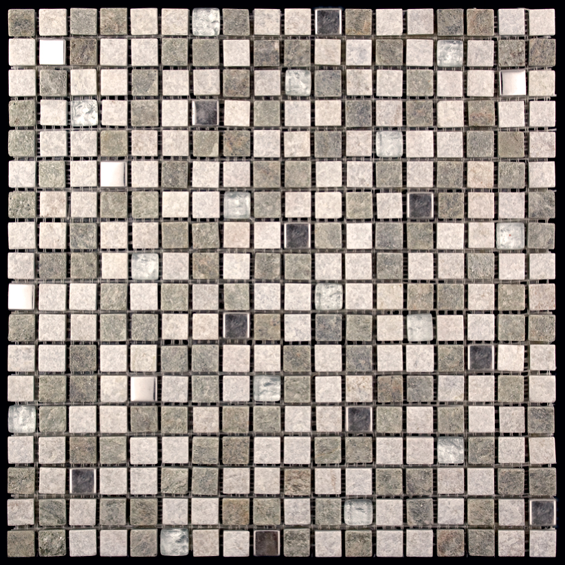 Мозаика KBE-05 (KB11-E05) мозаика Стекло+Кварц+Металл 15х15 303x303