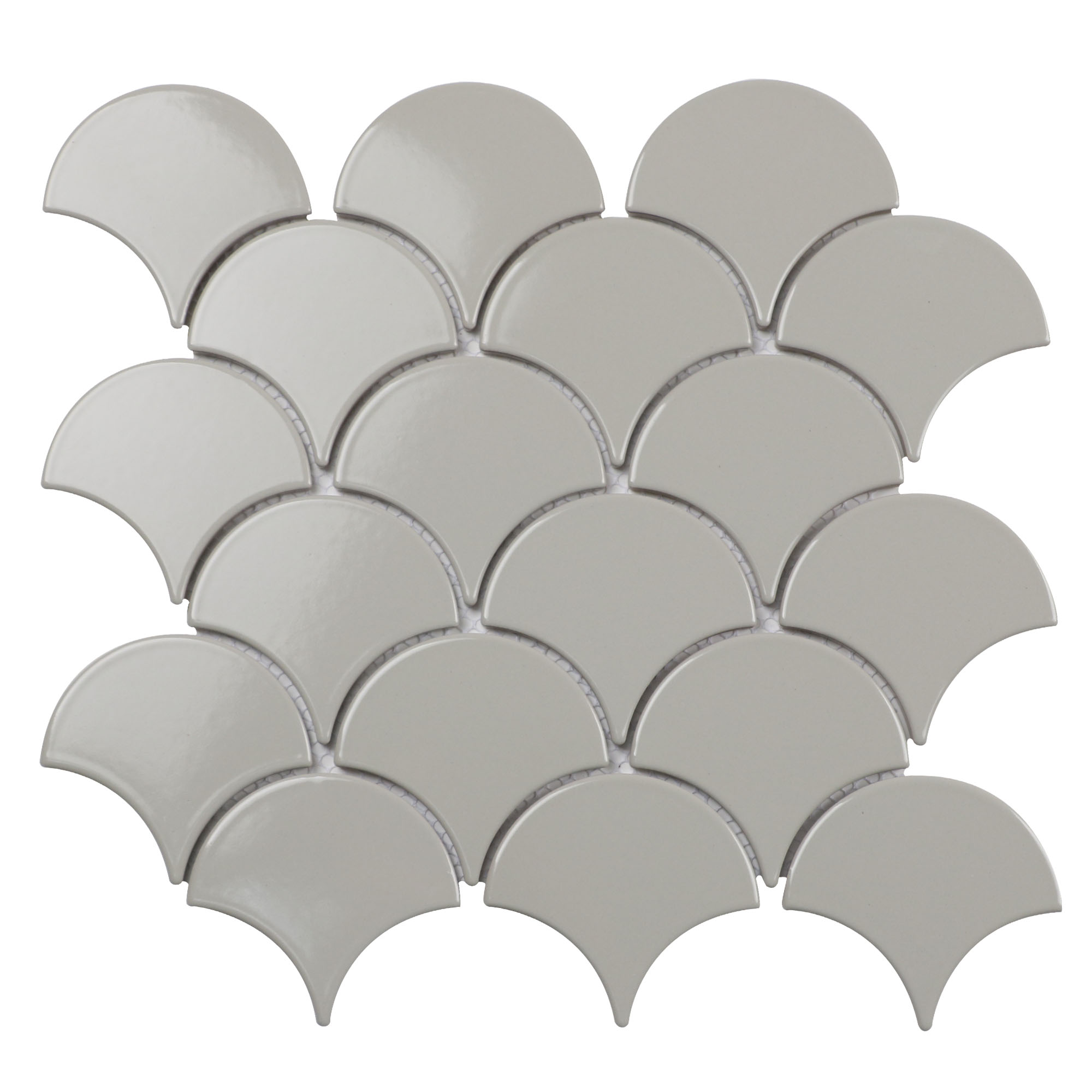 Кер. мозаика Fan Shape Light Grey Glossy (BF1912) 293х274х6