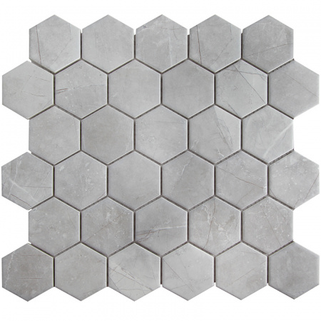 Кер. мозаика Hexagon small Marble Grey Matt (PMMT82457) 265х278х6