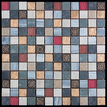Мозаика MOK-010 мозаика Стекло+Мрамор+Агломерат 23х23 300х300