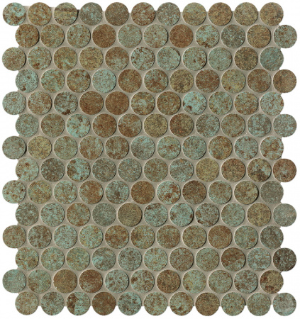 Sheer Deco Rust Round Mosaico 29.5x32.5