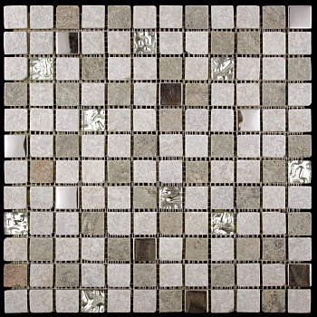Мозаика KBE-02 (KB11-E02) мозаика Стекло+Кварц+Металл 22х22 303x303