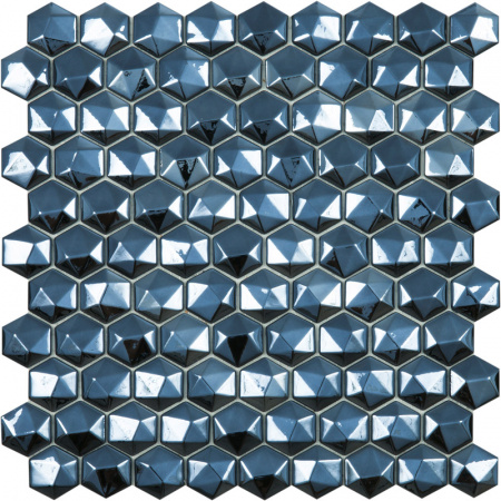 Мозаика Hex Diamond № 358D Черный (на сетке) (0,087м2)