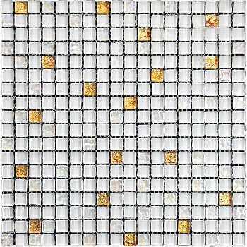 Мозаика 4PST-028 Pastel Стекло+Мрамор 15х15 298x298