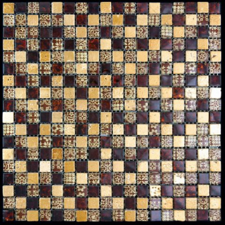 Мозаика BDA-1594 (BDA-94) мозаика Стекло+Мрамор+Агломерат 15х15 298х298