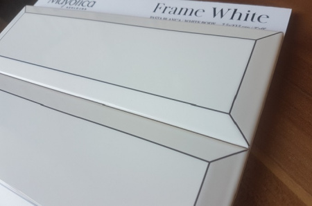 Керамическая плитка Frame white 7,5x22,5 см