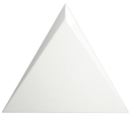Triangle Cascade White Glossy 15x17